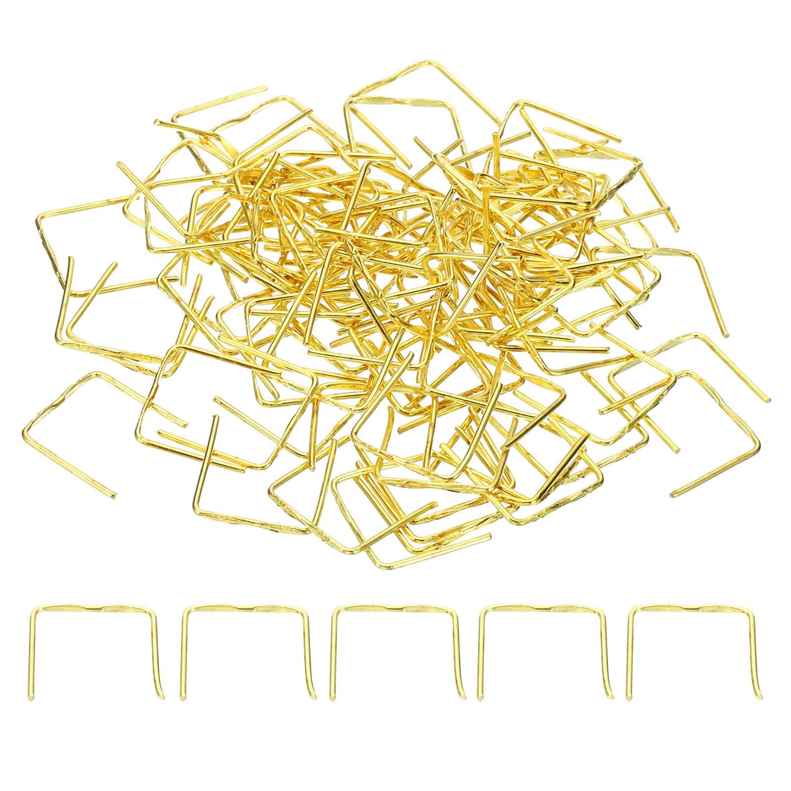 PATIKIL 13x14mm Copper Chandelier Connector Pins, 200Pcs Chandelier Crystal Clips for Fastening Crystals Parts, Chandelier Replacements, Gold