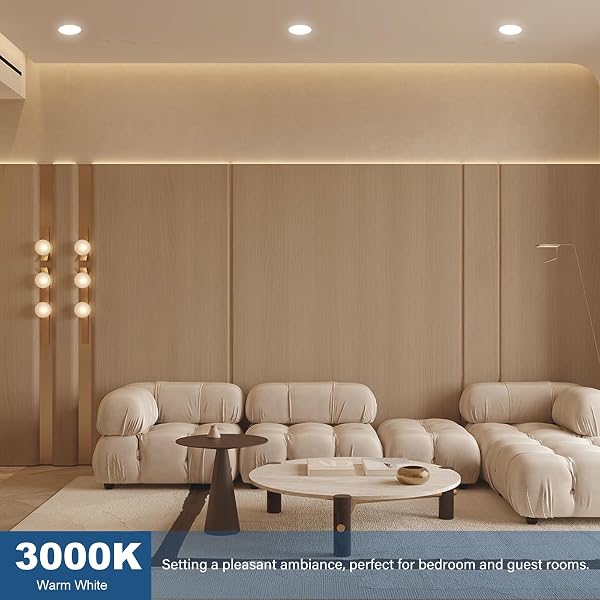AIDROIT 5/6 INCH LED DISK LIGHTS FLUSH MOUNT CEILING LIGHT FIXTURES RECESSED 3000K WARM WHITE, DIMMABLE LOW PROFILE RETROFIT RECESSED LIGHTING 14.8W, 1000LM, CRI90+, ENERGY STAR & FCC LISTED, 12 PACK