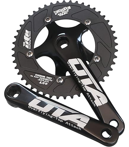 Amazon.com : VISION Track Crankset 165mm Single Speed 49t