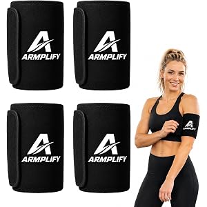 ARMPLIFY ARM Bands, Sleeves, Arm Sweat Bands for Women & Men for Workout Sport (A Pair)