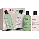 philosophy scent-sational hydrating bath & shower gels - efficiently cleanses, soothes & comforts dry skin - vegan & cruelty free formula