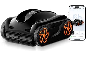 iGarden Pool Cleaner K60, 6H Runtime Cordless Robotic Pool Vacuum, Touch Screen, Smart Navigation, Cleans Floor, Walls, Waterline, Ideal for Above & In-Ground Pools, Self-Parking