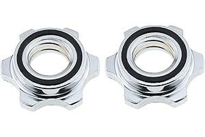 E-outstanding Barbells Hex Nut 2PCS 1nch/25mm Spin Lock Collar Screws Dumbbell Spinlock Collars