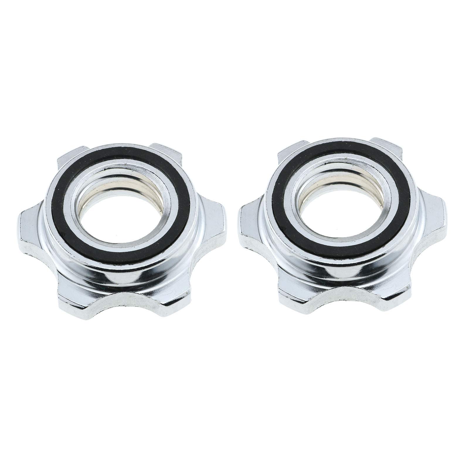 Photo 1 of E-outstanding Barbells Hex Nut 2PCS 1nch/25mm Spin Lock Collar Screws Dumbbell Spinlock Collars