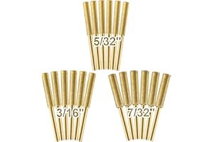 BIGGUN 18pcs High Hardness Titanium Plated Chainsaw Sharpener Bits for Chain, Including 5/32''x 6, 3/16''x 6, 7/32''x 6pcs