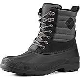 SUEDI Men's Snow Boots Insulated Waterproof Lightweight Winter Boots Slip Resistant Duck Boots for Men