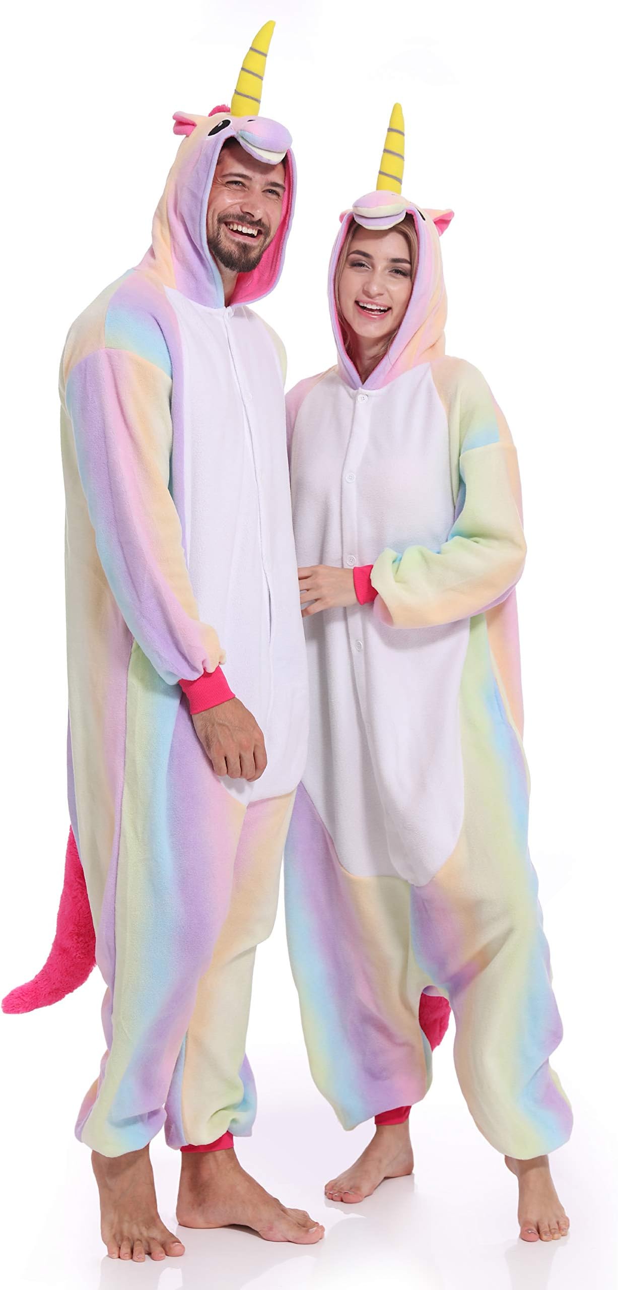 Adult Unicorn One Piece Pajamas Cosplay Halloween Animal Christmas Sleepwear Jumpsuit Costume Women Men