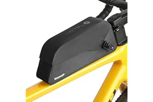 Rhinowalk Waterproof Top Tube Bike Bag IPX4 Magnetic Closure Frame Pack Slim Profile Fits Road Mountain Bike 1.3L