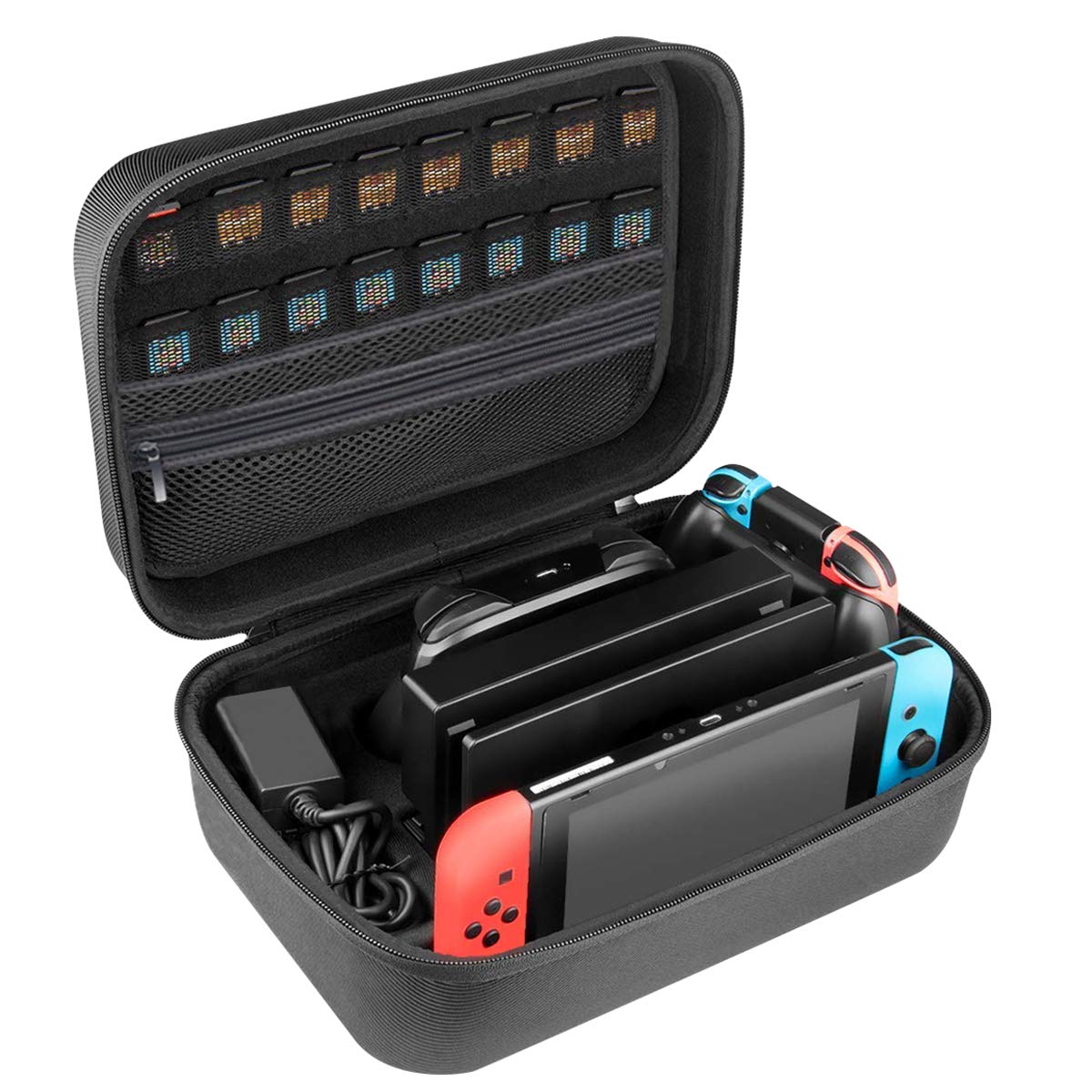 Mua Nintendo Switch ケース 進化版 大容量 全面保護耐衝撃 消臭処理 防汚 防塵 耐衝撃 ニンテンドースイッチ コンパクト ゲームカード収納 任天堂スイッチ バッグ 旅行 外出 ブラック スイッチケース進化版 Tren Amazon Nhật Chinh Hang 21 Fado