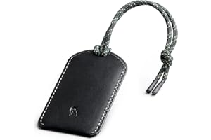 Bellroy Luggage Tag (Leather Luggage Tag with Personalizable Insert Card and Durable Construction) - Black