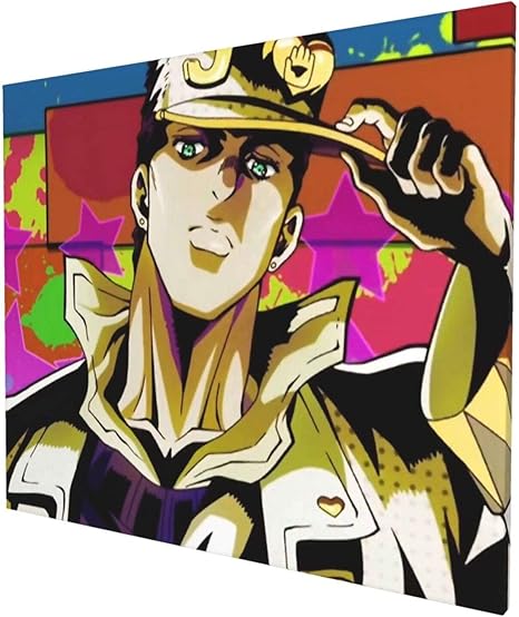 Amazon ジョジョの奇妙な冒険2 フレームなし キャンバス 装飾画 アートボード モダン絵画 飾り絵 おしゃれ かわいい 人気 ファッション 厨房装飾画 鮮やかな静物画 室内装飾画 高精細ジークレープリント画50 60cm 置物 オブジェ オンライン通販