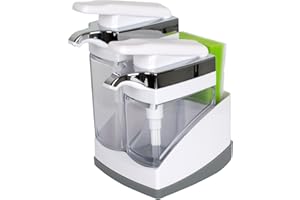 Casabella Sink Sider Duo with Sponge, White and Chrome Plating