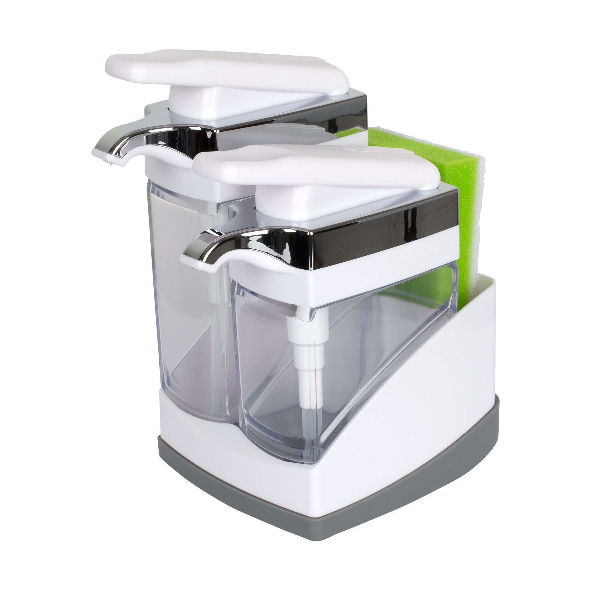 Photo 1 of Casabella Sink Sider Duo with Sponge - White & Chrome Plating