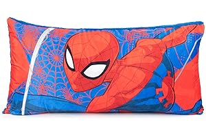Jay Franco Spiderman Body Pillow Cover - Plush Bed Pillow Cover Measures 36 x 18 Inches, with Sherpa Backing - Kids Super Soft Bedding