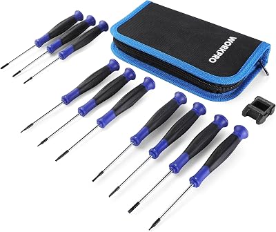 WORKPRO Precision Screwdriver Set 10-Piece Cr-V Steel with Magnetic Tips