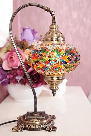 Lampe De Table Mosaique Abat Jour Lampe Turque Lampe Marocaine Col De Cygne Amazon Ca Electronics