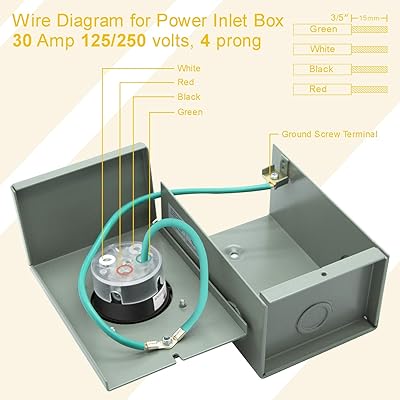 Nema L14 30p 4 Prong Power Inlet Box 125 250 Volt Etl Listed Outdoor Use Weatherproof Webang 30 Amp Generator Power Inlet Box Up To 7500 Watts Inlet Boxes Patio Lawn Garden Malibukohsamui Com