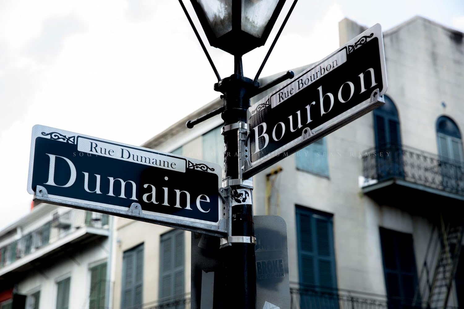Photographs - NOLA Photography Print (Not Framed) Picture of Street Sign at Intersection of Dumaine and Bourbon Street in New Orleans Louisiana French Quarter Wall Art Urban Decor (5