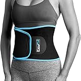 EzyFit Waist Trimmer Premium Weight Loss Ab Belt for women & Men Exercise Workout. Sweat Enhancer Adjustable Fat Burner Stomach Wrap. Sweet Abdominal Muscle & Back Support Plus Bonus Mesh Bag