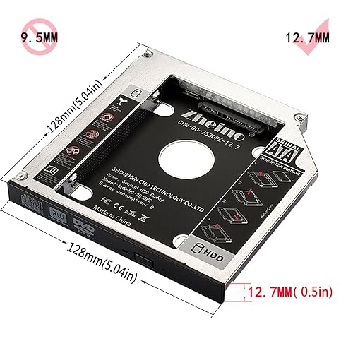 SSD HDD Caddy Aluminum 2nd Hard Disk Drive Caddy Case