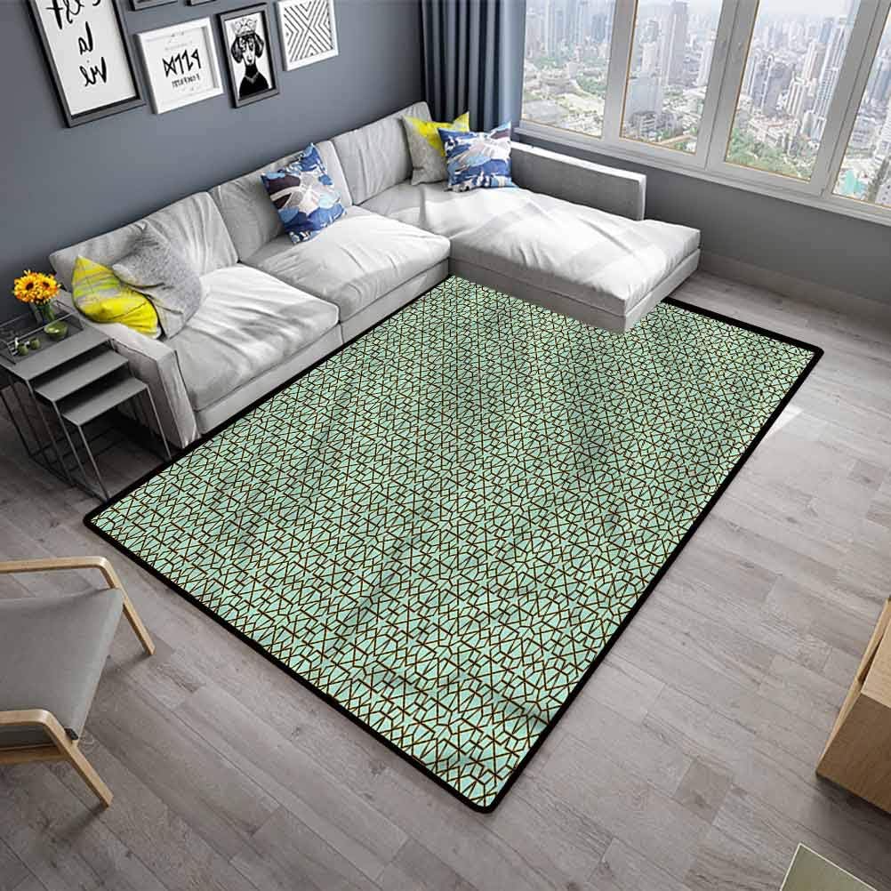 Carpet mat n Extra Comfy and Soft Carpet Aged Old Moroccan Star (4'7"x5'2")