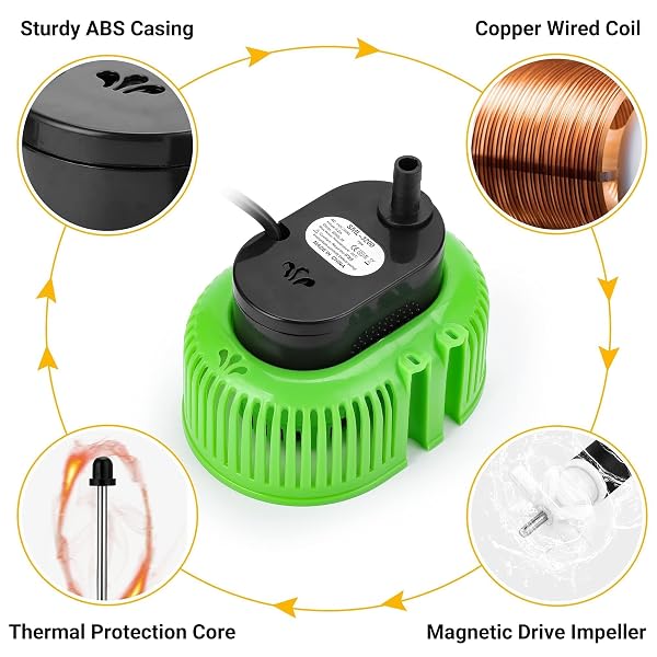 POOL COVER PUMP ABOVE GROUND – SUBMERSIBLE WATER SUMP PUMP SWIMMING WATER REMOVAL PUMPS, WITH DRAINAGE HOSE & 25 FEET EXTRA LONG POWER CORD, 850 GPH, 6 ADAPTERS