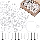 Kittmip 120 Pcs Mount Compatible with 200 ft Govee Pro H706 H806 Permanent Outdoor Lights Brackets with Screws for Soffit, Clip Replace Glue(White)