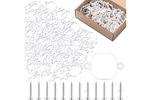 Kittmip 120 Pcs Mount Compatible with 200 ft Govee Pro H706 H806 Permanent Outdoor Lights Brackets with Screws for Soffit, Clip Replace Glue(White)