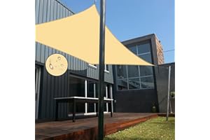 Husawka Shade Sail Rectangle 10'×13' Beige UV Block Canopy Sun Shade Waterproof for Outdoor Pergola Deck Patio Backyard Custo