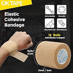 OK TAPE 12 Rolls Self Adhesive Bandage