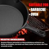 OVERMONT 3-Piece Cast Iron Skillet Set 6, 8, 10 Inch Pre-Seasoned view 7