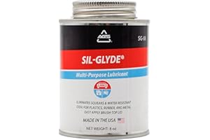 AGS Automotive Solutions SIL-Glyde Brush Top Can Multi-Purpose All-Weather Lubricating Compound for All Surfaces, 8 oz Lubricant Can, Silicone Lubricant, Ensure Friction Resistance
