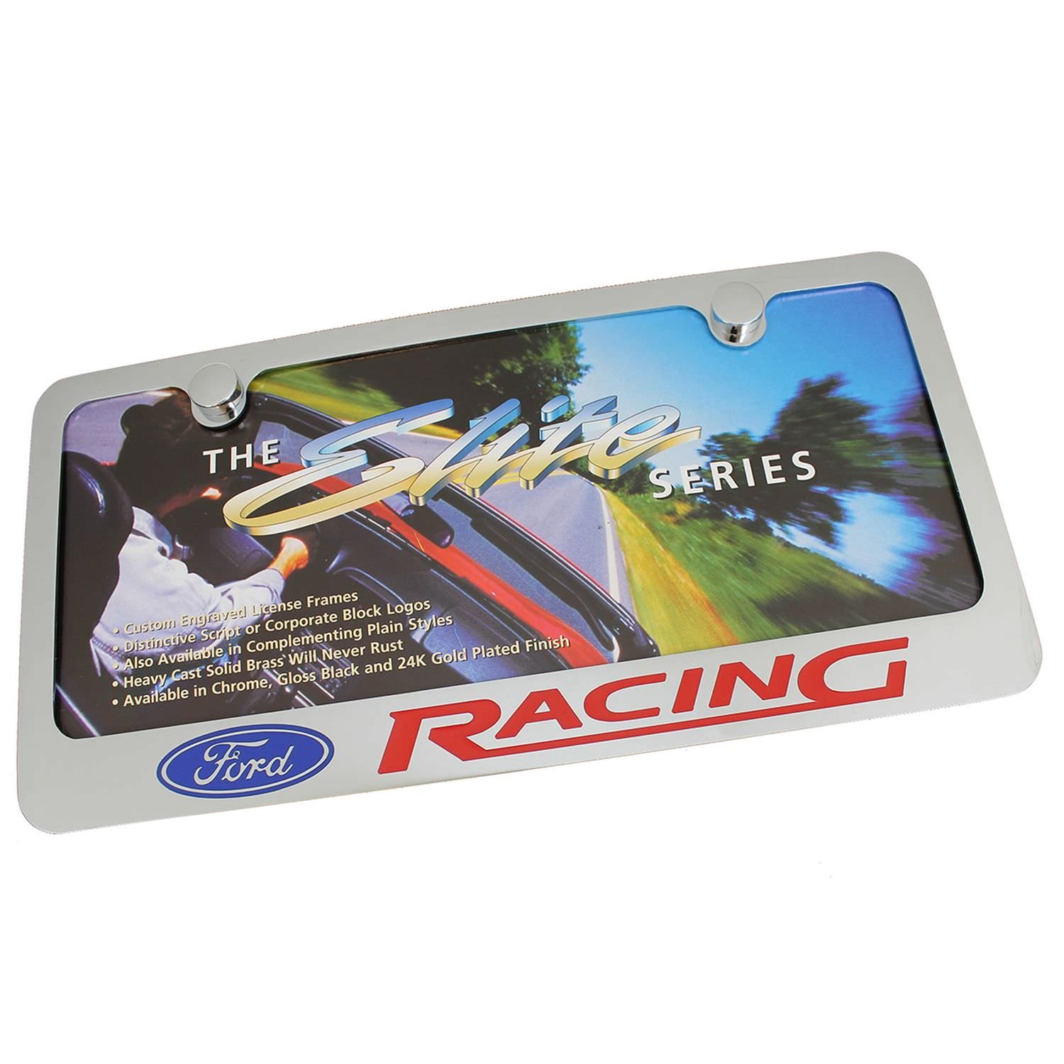 Ford Racing Chrome Brass Auto License Plate Frame,- Buy Online in United Arab Emirates at