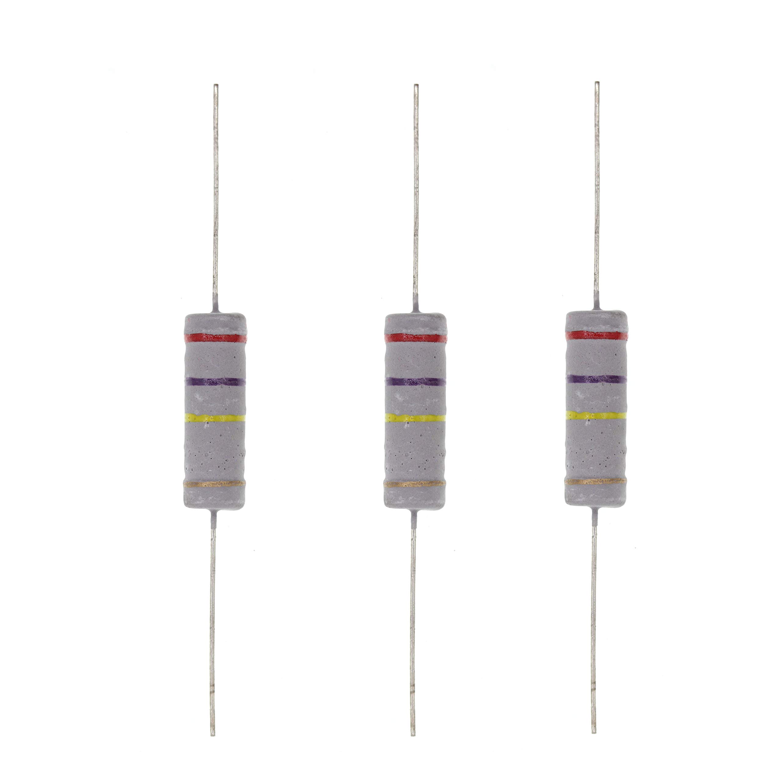 HUABAN 10PCS 5W 5 Watts 270K 270K Ohm 5% Metal Oxide Film Resistor