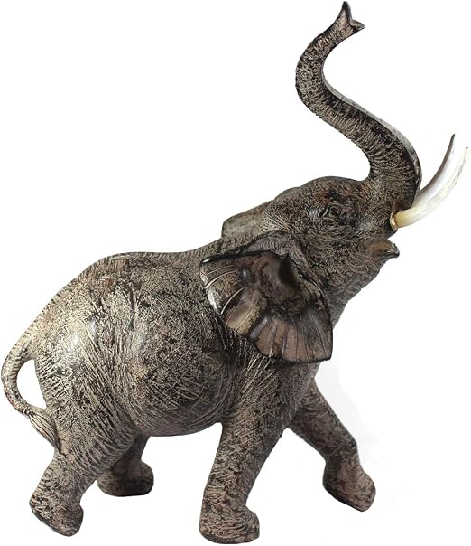 Amazon Com Seraphic Elephant Statue With Trunk Up Medium Home Kitchen