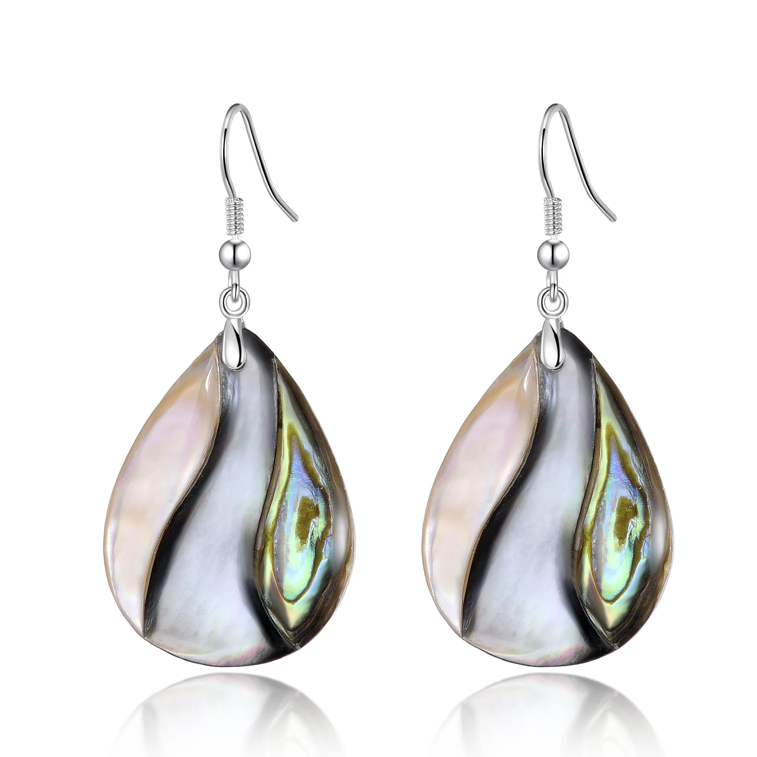 Philip Jones Abalone Shell Pear Drop Earrings