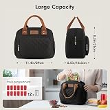 HOMESPON Insulated Lunch Bag for Women Men with Front Pocket and Side Pockets view 2