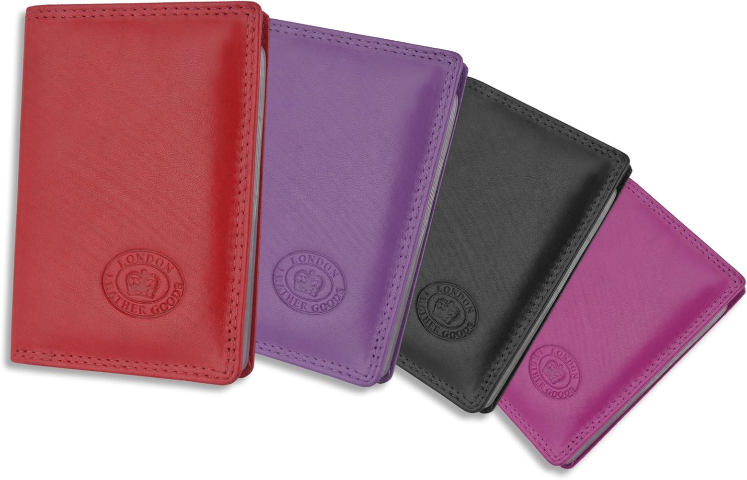 Leather Credit Card Holder from London Leather Goods (Cerise) Amazon
