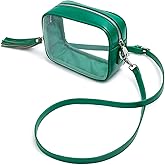 Yarnic Clear Bag Stadium Approved, PVC Transparent Crossbody Purse Small Clear Crossbody Bag with Adjustable Shoulder Strap