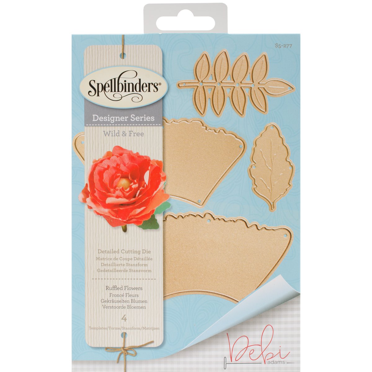 Spellbinders Shapeabilities Ruffled Flowers Die, Brown