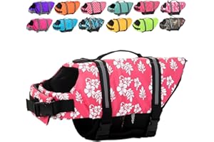 Doglay Dog Life Jacket, Dog Life Vest for Swimming Boating, Adjustable Puppy Life Jacket with Reflective Stripes, Superior Buoyancy Dog Swimming Vest for Small Medium and Large Dogs
