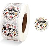 500Pcs 1 Inch Thank You Stickers, Round Thank You Stickers for Small Business, Self-Adhesive Labels for Small Business Packaging, Handmade Goods, Greeting Cards, Gift Wraps, Gift Bags, Envelope Seals