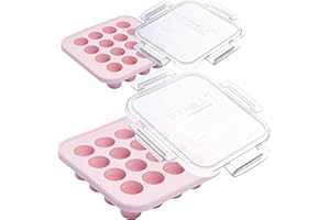Souper Cubes MyMilk Baby Food Freezer Tray With Lid - 1/2 Oz Silicone Breast Milk Freezer Tray - Perfect Storage Container for Baby Food, Purees, and Breast Milk - Pink