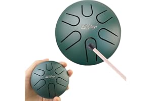 LeSage Outside Chakra Mini Steel Tongue 3 Inch Sound Healing Zen Meditation Instrument 6 Note for Rain for Adults Yoga Gifts