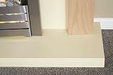 Adam Southwold Oak Cream Fireplace Suite 43 Inch with Brushed Steel Helios view 6