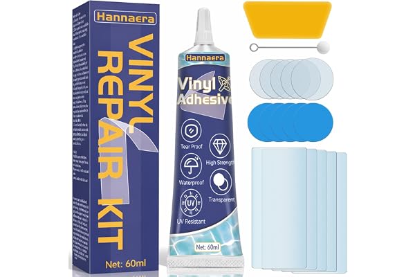 Pool Patch Repair Kit, Air Mattress Patch Repair Kit Waterproof, for Pools, Hot Tubs, Inflatables, Vinyl, Air Bed, Swimming R