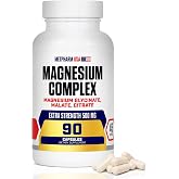 Advanced Magnesium Complex Formula Capsules 500 mg | High Absorption, Glycinate, Citrate, Malate