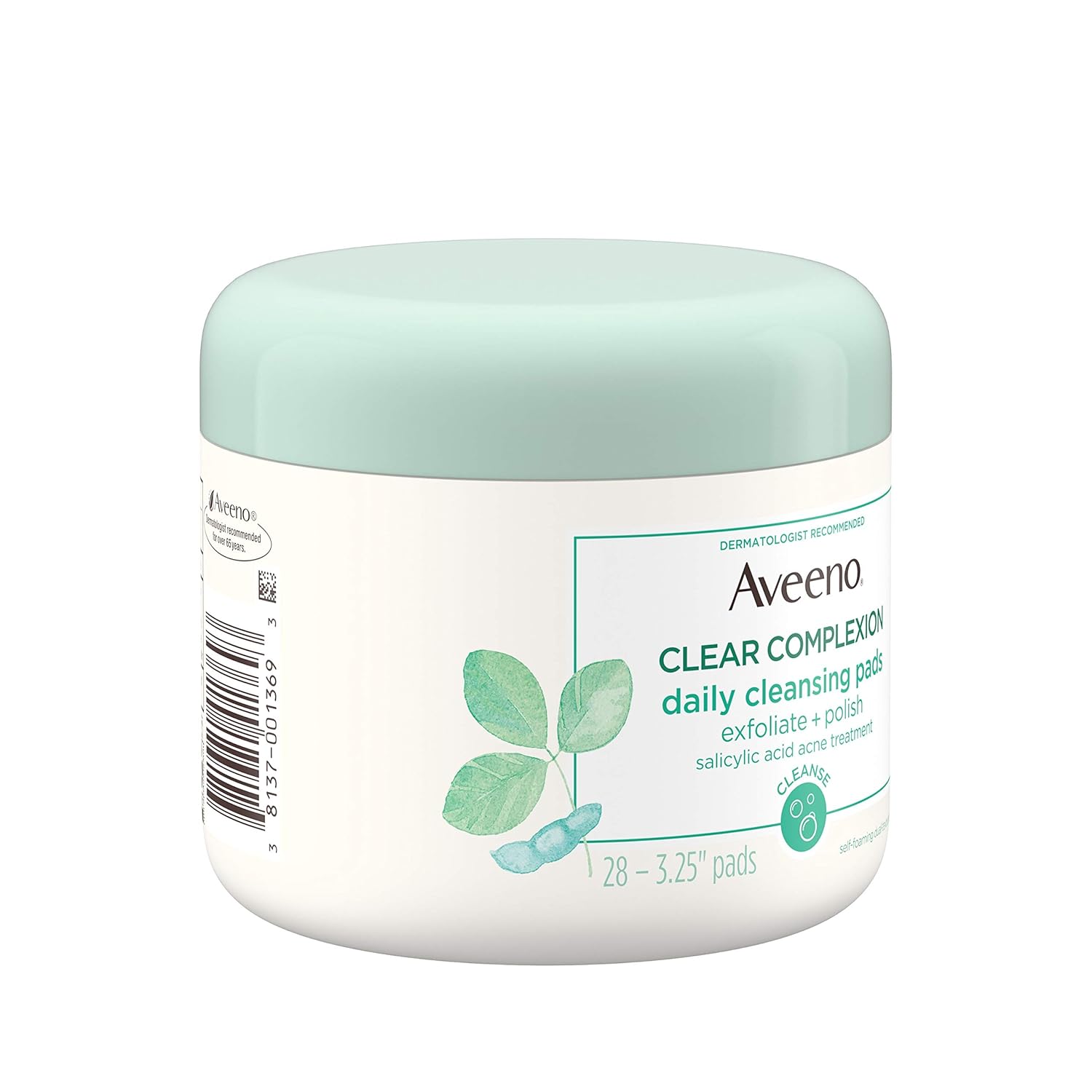 Aveeno Clear Complexion Daily Facial Cleansing Pads with Salicylic Acid Acne Treatment, 28 ct : Facial Cleansing Pads : Beauty
