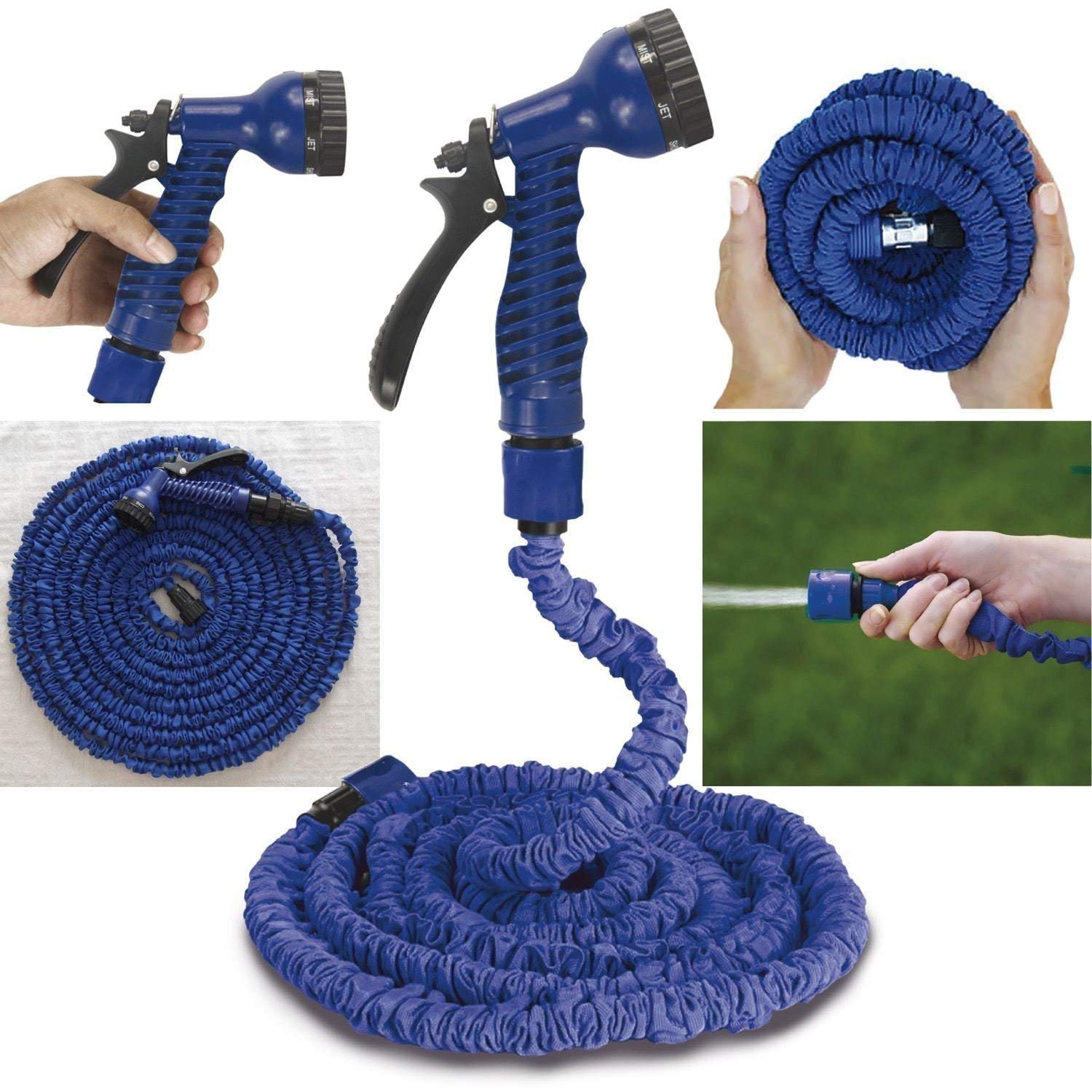 Emndr Expandable House, Garden & car wash Hose Pipe .50Ft With 7 High Pressure Function Spray
