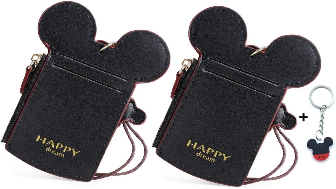 Travel Neck Pouch, Cute Small Fashion Student ID Card Case Holder Coin Wallet Purse for Women/Girls/Children